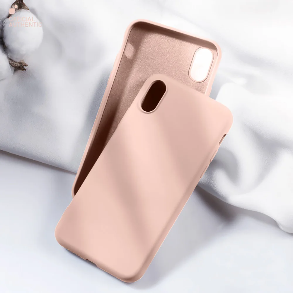 Силиконовый чехол для iPhone 7 8 Plus Xs Max Xr 11 Pro Max, Официальный чехол для iPhone X, для Apple iPhone 6 6s Plus - Цвет: Pink