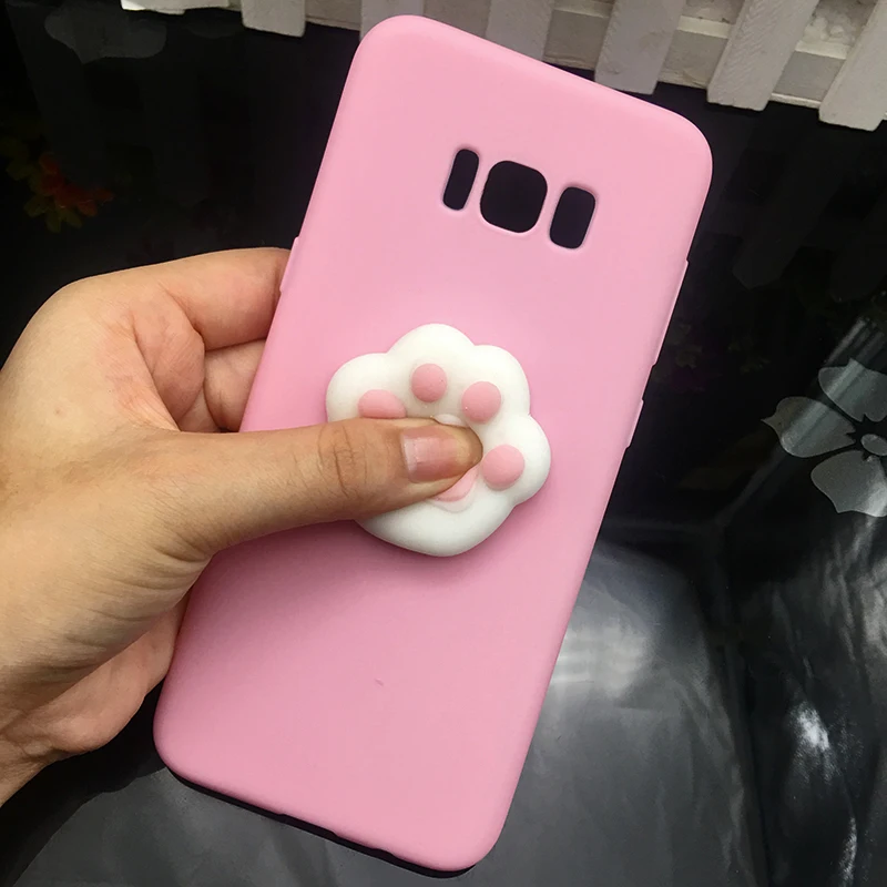 3d Squishy Cat Silicon TPU Soft Cases For Samsung Galaxy S8 S9 plus S7 S6 J3 J5 J7 2017 j510 J710 j310 A6 Candy Back phone Cover (15)