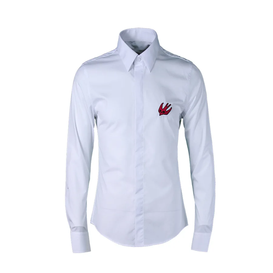 

Spring Autumn Mens Long Sleeve Luxury Design Print Dress Shirt