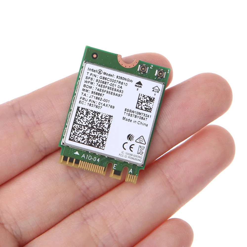 Для Intel Беспроводной-AC 9260NGW Bluetooth NGFF Dual Band 802.11ac 1730 м Wi-Fi карты