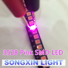 500 шт. розовый мощный Топ 1210 3528 SMD SMT PLCC-2 ультра яркий светодиодный