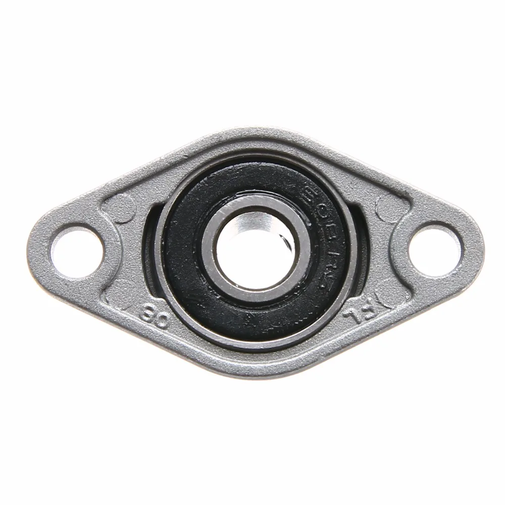2Pcs 12mm Bore Diameter KFL001 Pillow Block Bearing Flange Rhombic Bearings PLV