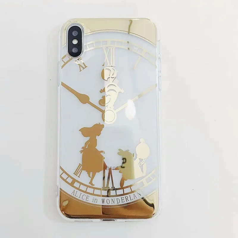 Красивая принцесса Алиса Русалка чехол для телефона для iphone XS Max XR X мягкий чехол для iphone 7 7plus 8 6Plus Alice Clock Math Luffy