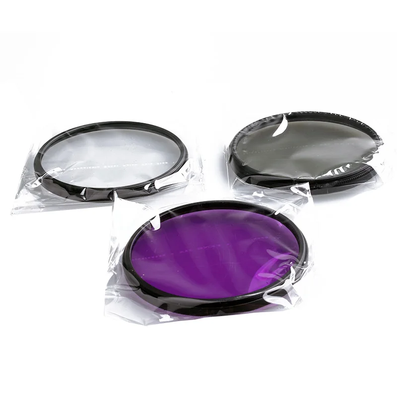 49mm 52mm 55mm 58mm 62mm 67mm 72mm 77mm UV+CPL+FLD 3 in 1 Lens Filter Set with Bag for Canon Nikon Sony Pentax