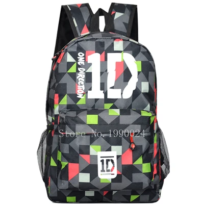 Подростковые Сумки One Direction 1D для мальчиков и девочек, Мультяшные рюкзаки, Детские рюкзаки из ткани Оксфорд, Детские рюкзаки, дорожные сумки, Mochila Feminina - Цвет: Style 11