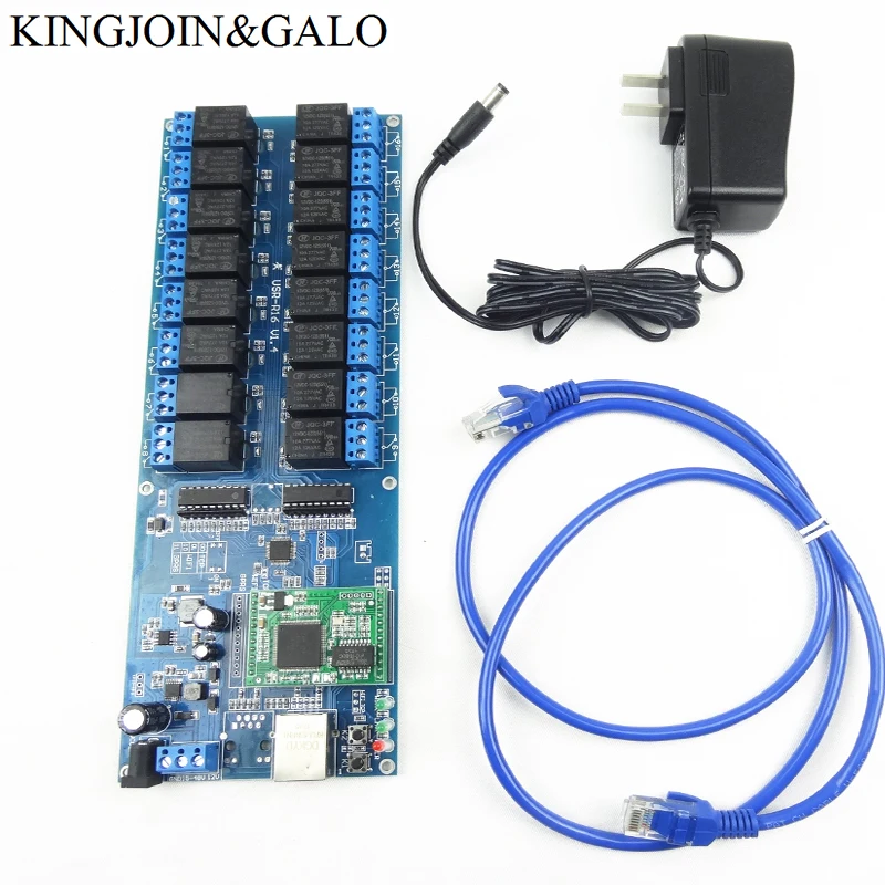 Промышленная сеть LAN WAN Ethernet 16 канальный релейный контроллер платы модуль