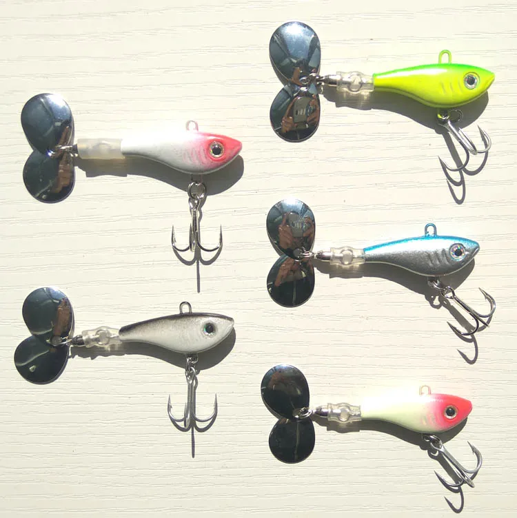 

5pcs 17g/24g Sea Bass Blade Lure Fishing spinner Metal fishing lure metal jig metal VIB fishing spoon