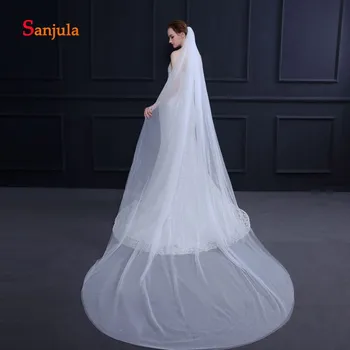 

Two-Layer Long Bridal Veil with Comb Pure Soft Tulle Simple Cheap Wedding Veil Women Church Veil accesorios para boda V83