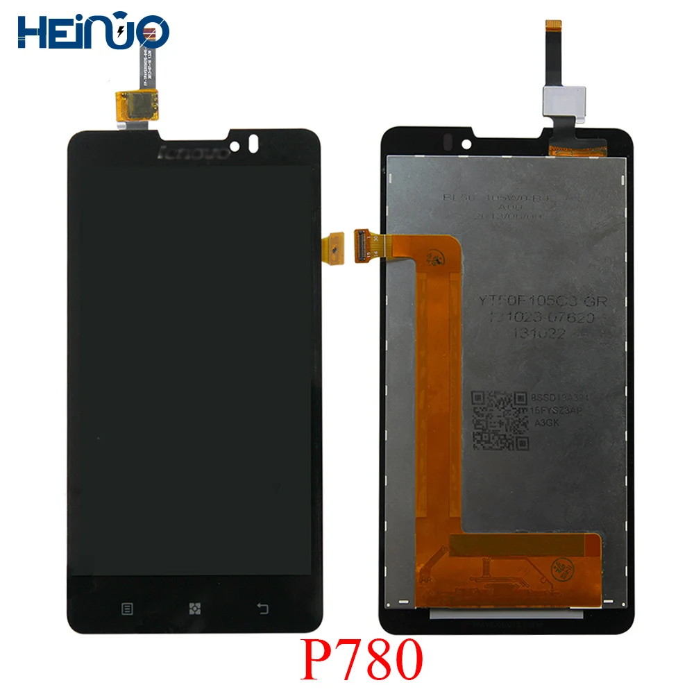 

100% Tested high LCD Dispaly For Lenovo P780 Tela with Touch Panel Screen Digitizer Assembly Replacement parts+frame+Free ship