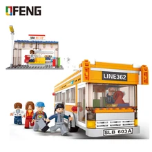 City Bus Building Blocks Sets Compatible Creator Model Car Bricks Figures Educational Toys for Children Gifts 3d mini cooper mk vii building bricks blocks new year gift figures toys for children model car compatible lepins diy model