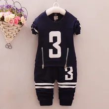 Children’s clothing wholesale new spring and autumn cotton T-shirt cute boys long sleeved T-shirt pants two pieces clothing set
