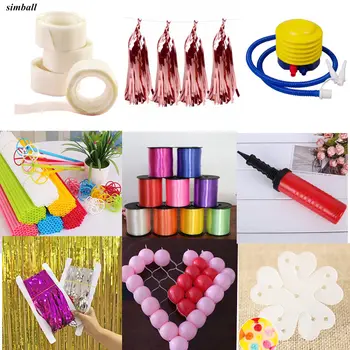 

Wholesale Balloon Accessories Balloons Glue Wedding Birthday Decoration Balon Sticks Tassels Pump Accessories Removable Supplies