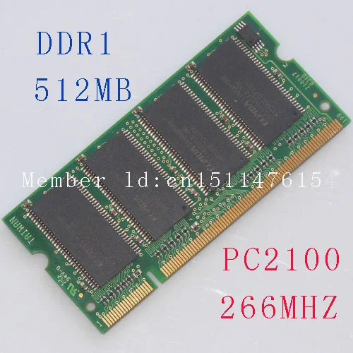En Ligne 512 MB PC2100 DDR266 200PIN SODIMM 266 mhz Ordinateur Portable Mémoire SO DIMM RAM Portable NOUVEAU Livraison Gratuite