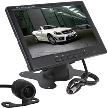 Super Thin HD 800 x 480 7 Inch Color TFT LCD 2 Channels Video Input Car Rear View Monitor + E306 18mm Color CMOS/CCD Car Camera