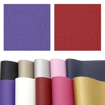 

David accessories 10pcs/set 20*34cm Plain Color Litchi Faux Synthetic Leather Fabric,DIY Sewing Hairbow Bag Shoes,1Yc6618