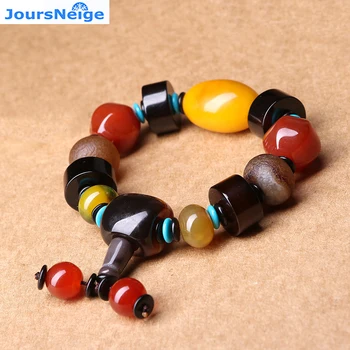 

JoursNeige Natural Multiple Color Crystal Bracelets 15.5mm Beads Women Bracelet for Men and Women Jewelry