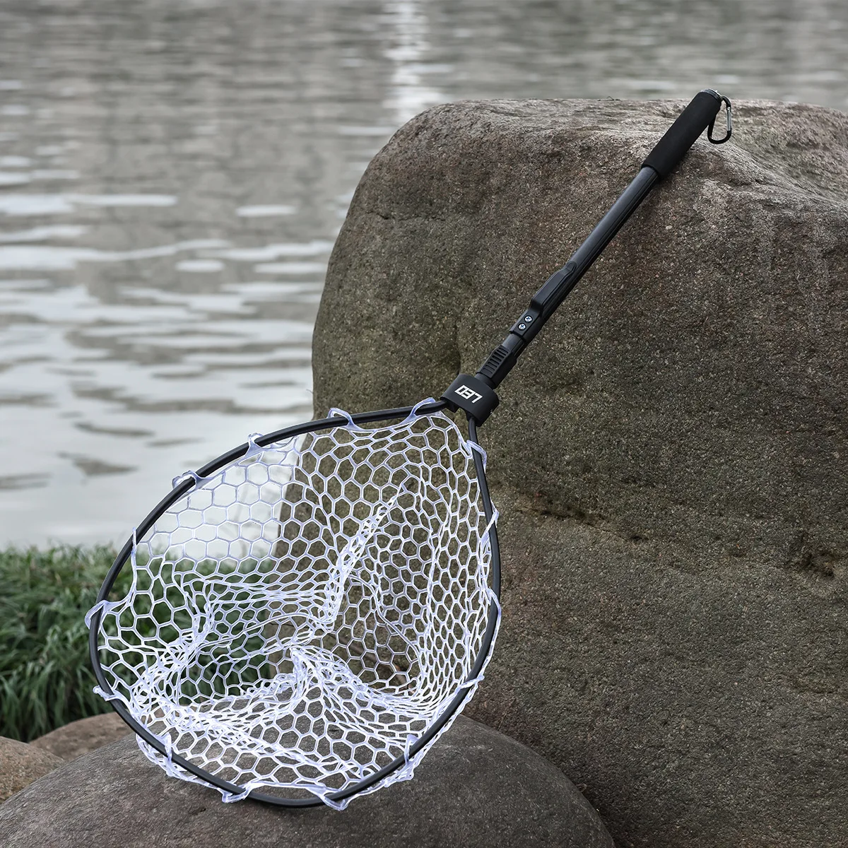 

Retractable Foldable Fly Fishing Net 85cm Aluminium Alloy Soft Rubber Landing Dip Net Eva Handle Fishing Net Outdoor Fish Tackle