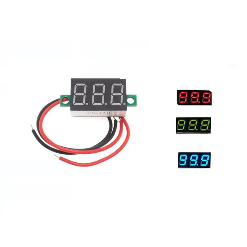 

Two-wire DC digital voltmeter head 0.36-inch LED digital voltmeter DC2.7V-32V