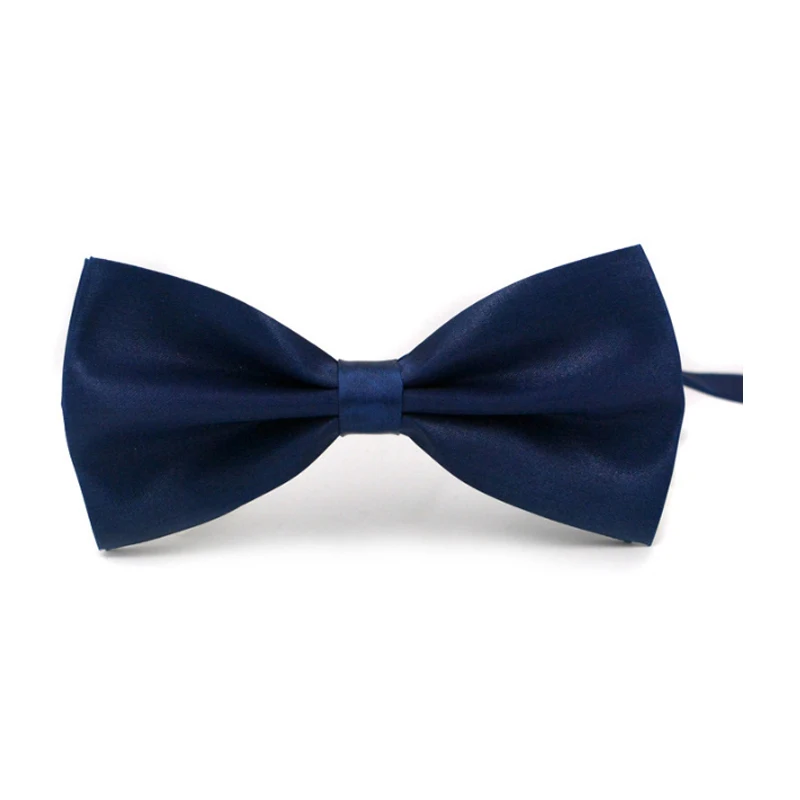 navy blue 1 шт джентльменский мужской классический Атласный Галстук-бабочка галстук для свадебной вечеринки регулируемый галстук-бабочка - Цвет: navy blue