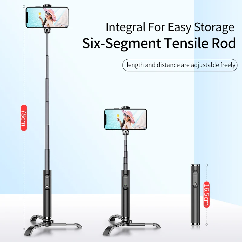 Новинка, селфи-Палка с поддержкой пульта дистанционного управления, Bluetooth, селфи-палка, штатив для селфи, максимальная длина 780 мм