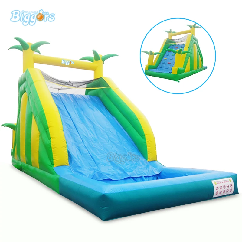 

Hot Selling Inflatable water slide pool inflatable climbing wall slide with blowers