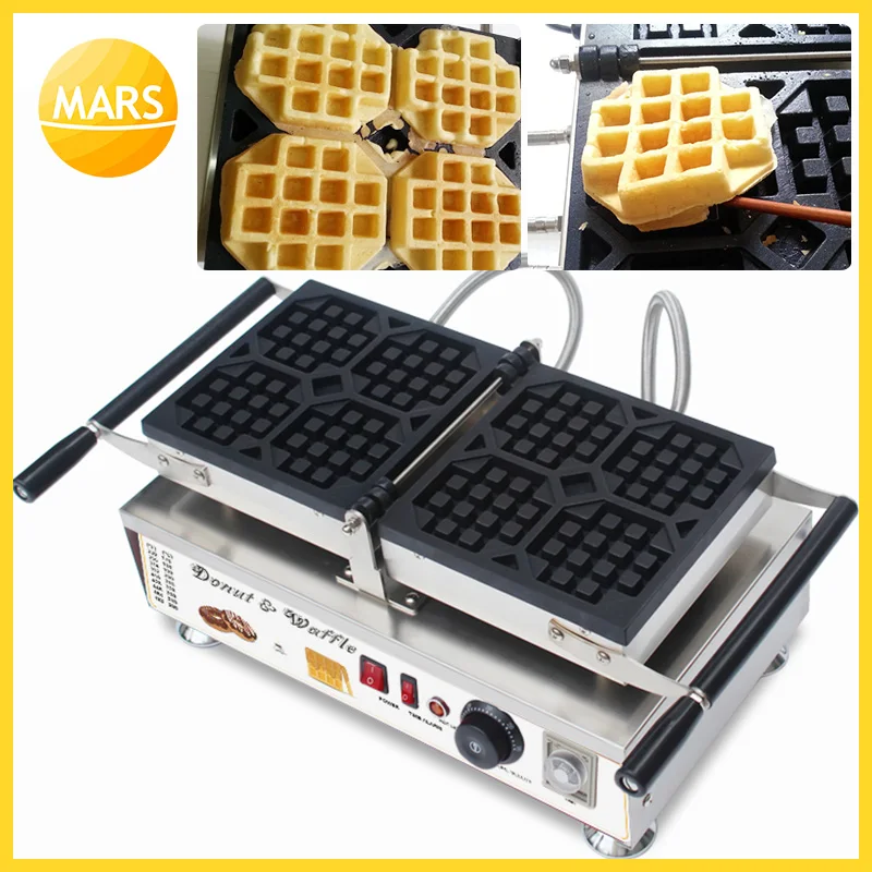 Марс коммерческих Льеж вафельница машина 110v 220v Электрический Бельгия