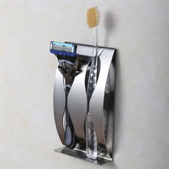 

Hanger Self Adhesive Multi-functional Stainless Steel Sticky Hook Wall Hook Holder for Razor Toothbrush Plug
