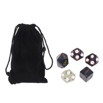 

5 Pcs/set Luminous Sexy Dice D6 D10 D12 Dice With Bag Adult Couples Flirting Toys Erotic Patterns English Letters