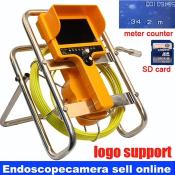 

Drain Sewer Wall Cave Pipe Inspection DVR Camera Pipe Endoscope Borescope 30m Cable,meter counter Pipeline Sewage Snake Camera