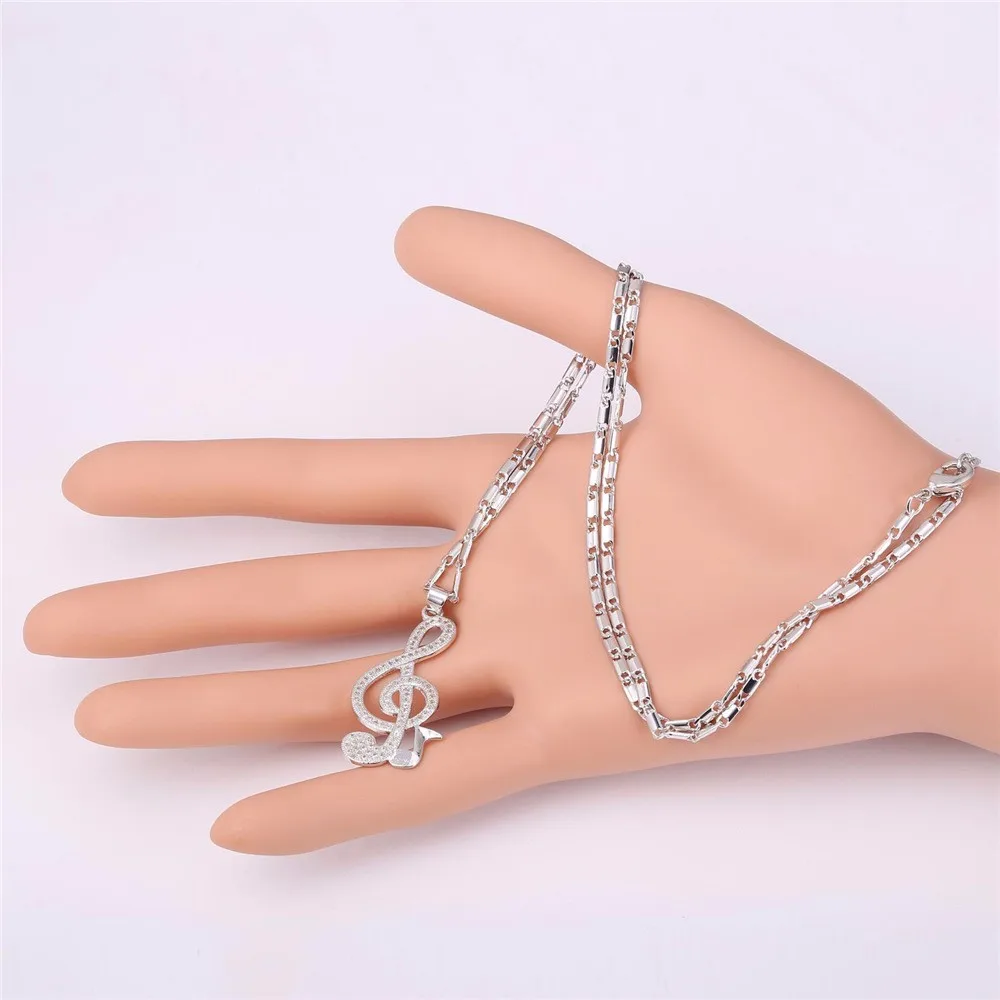 2 pc Magnifique Couleurs Cristal Argent Broche Musique Note Symbole notation G Clef D34
