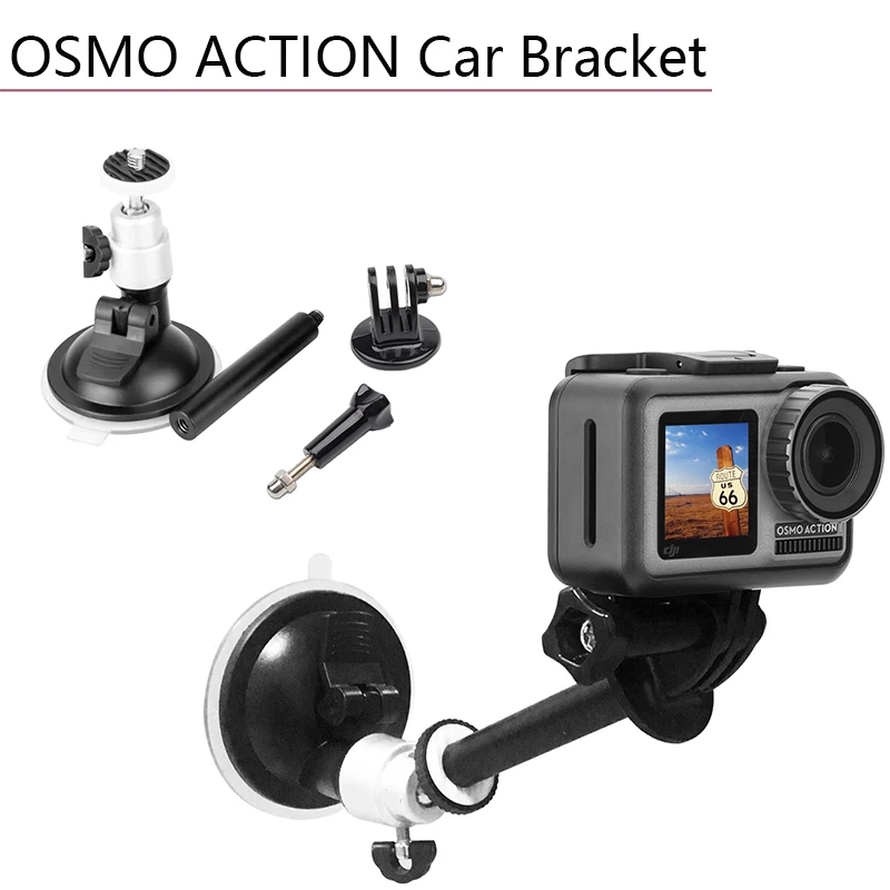 

Aluminum Stable Car Glass Sucker for DJI Osmo Action Car Bracket Bottom Suction Cup Adapter Mount Holder Sports Camera Parts