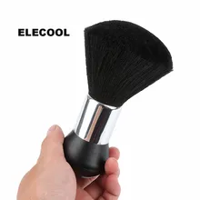 ELECOOL мягкий черный шеи лица Duster диспенсер салон волос щетка гребень парикмахер с пластиковой ручкой
