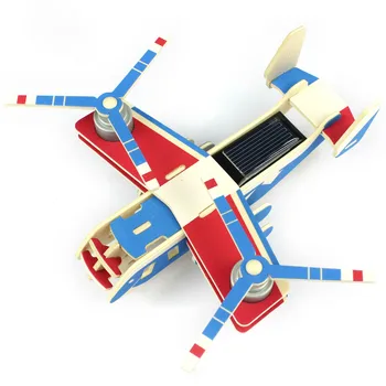 

3D Three-dimensional Puzzle Casual Puzzle Assembled Toy Solar Powered Aircraft Model Children Adult Gifts