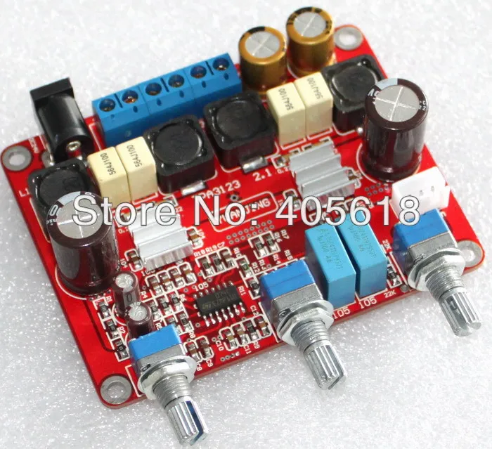 Canal + 50 Montado Amplificador Hi-fi Amp Board 2.1 w Subwoofer 25wx2 Tpa3123 5 subwoofer 5