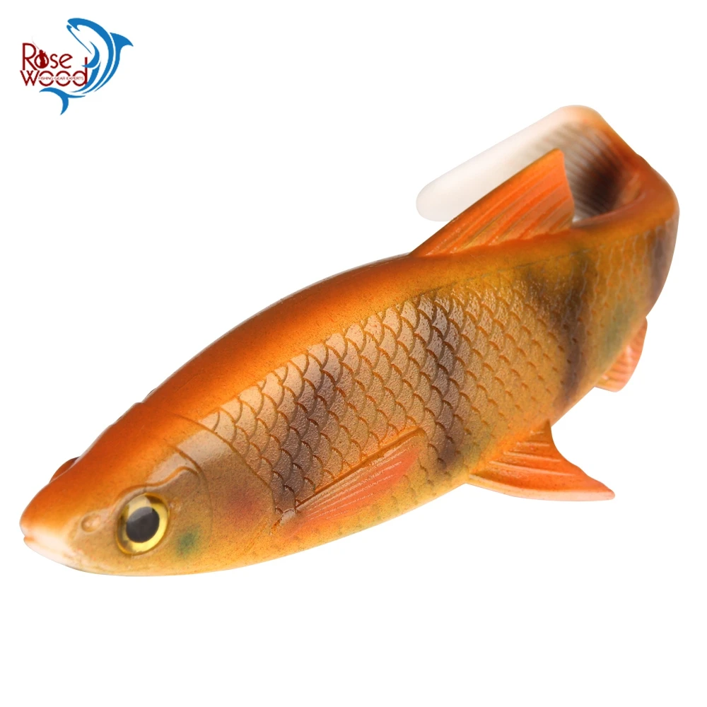 

RoseWood 3D Scanned Soft Fish 5g10g20g40g 1PC Fishing Lure With Perfect T-Style Paddle Tail Silicone Bait Fishing Accessories