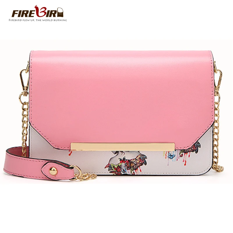 

FIREBIRD! Bags for women 2017 Printing Chains small Shoulder bag Female Pouch Crossbody bags for women Chains Purses bolsa FN373