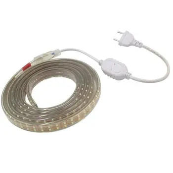 

SMD 2835 led strip 220V 240V 156leds/m Waterproof led tape rope Warm White/Red/Blue Stripe 5m 10m 15m 20m 50m 100m EU power plug