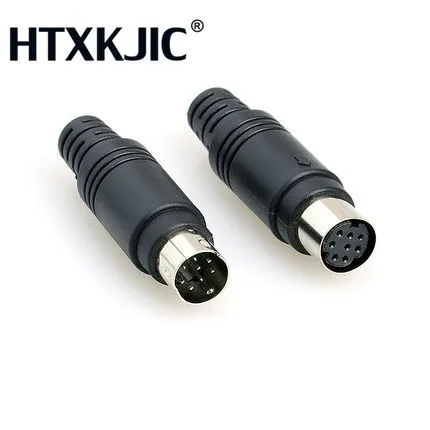 

1 шт. MINI DIN 4P - 8 P штекер MIDI аудио кабель адаптер штекер 4 5 P 6 8 PIN мини DIN паяльный разъем S-Video штекер