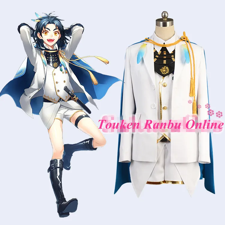 

Anime! Touken Ranbu Online Daikokane Sadamune Gothic Military Uniform Cosplay Costume Custom-made Size For Unisex Free Shipping