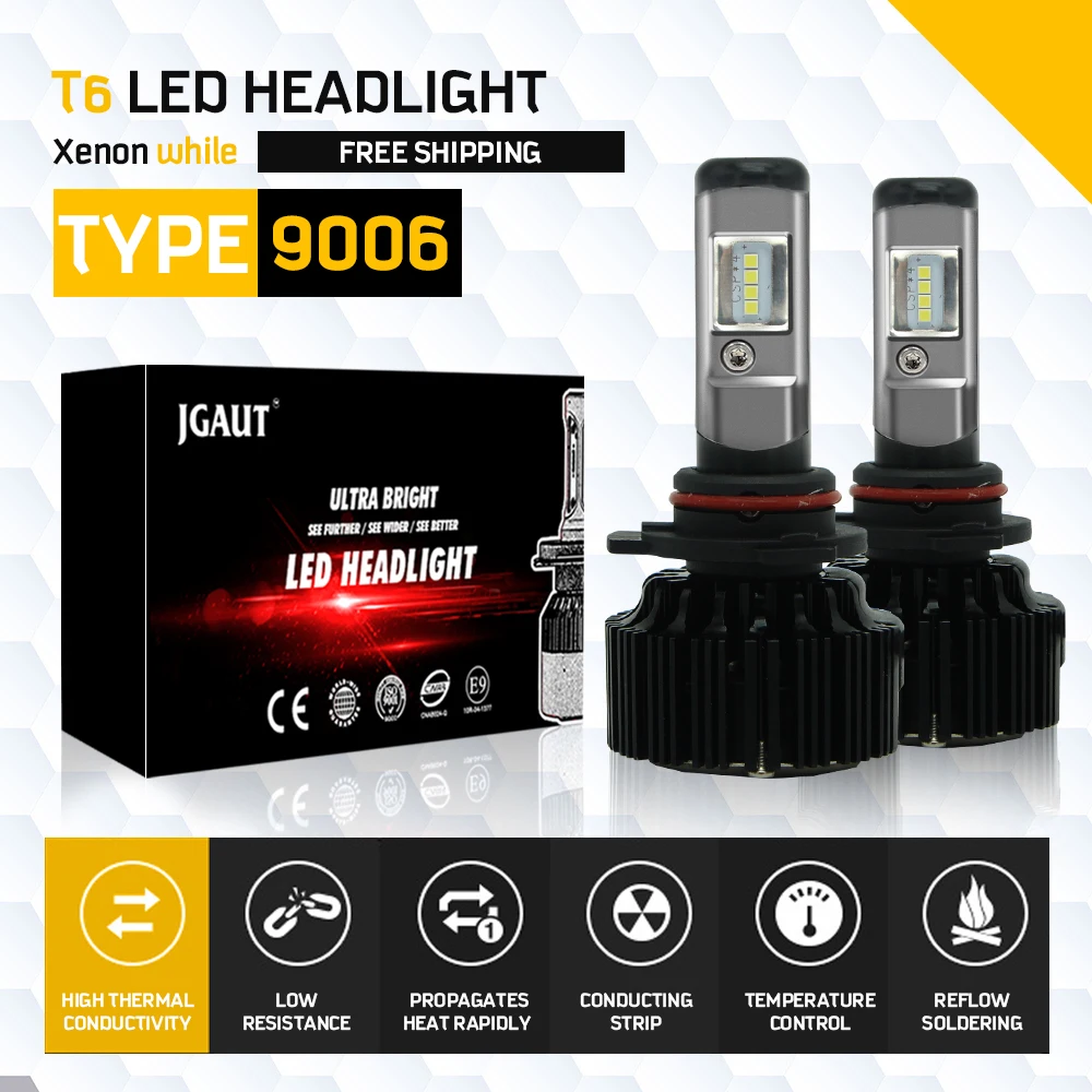 Modifygt T6 свет 60 W 8000lm H4 LED H7 led H11 9005 9006 H3 HB3 HB4 лампа фары 6500 K plug and play 12 V автомобильные аксессуары