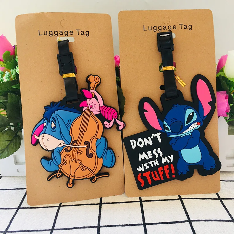 IVYYE Stitch Eeyore аниме аксессуары для путешествий багажная бирка на чемодан ID адрес портативный держатель тегов багажная этикетка Новинка