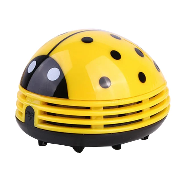Behogar Mini Ladybird Ladybug Desktop Coffee Table Desk Vacuum Cleaner Dust Collector Sweeper