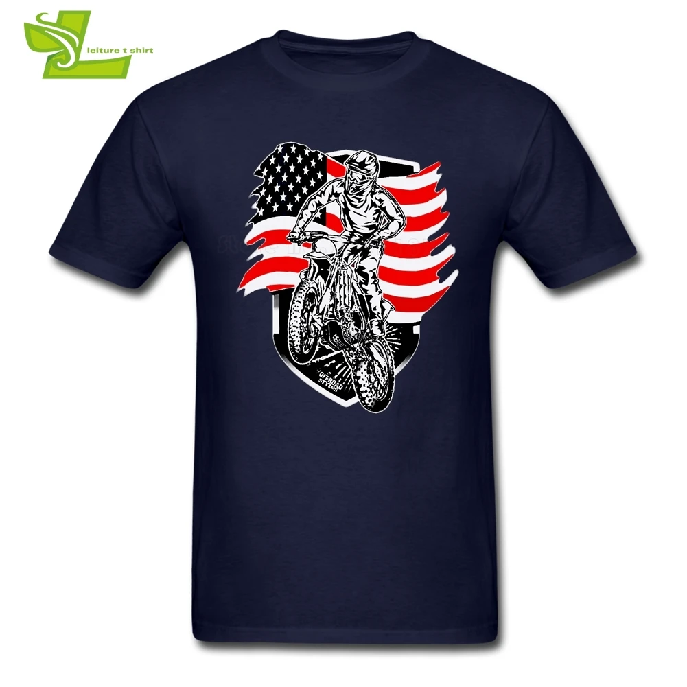 Motocross T Shirt Usa Flag Guys Newest Simple Tshirt Custom Made T