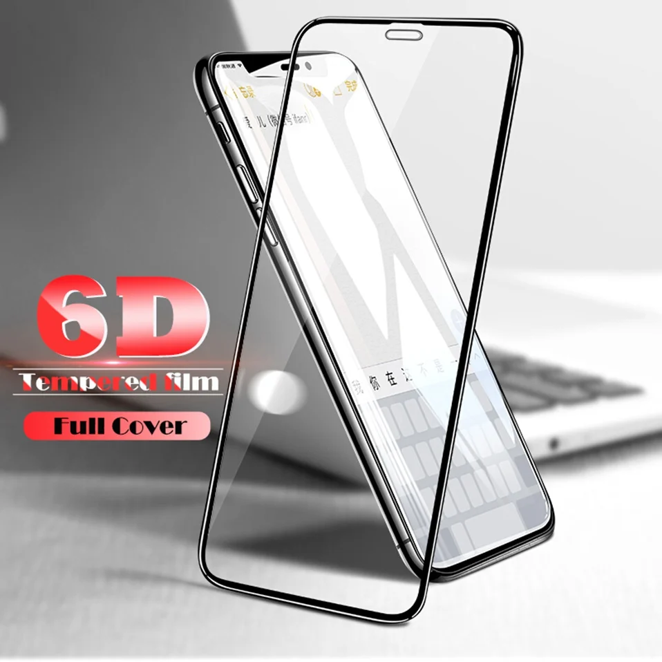6D Protective Glass For iPhone X 10 XS Max Full Cover 9H Film For Screen Protector iPhone XS XR 6 6S 7 8 Plus Tempered Glass     (1)