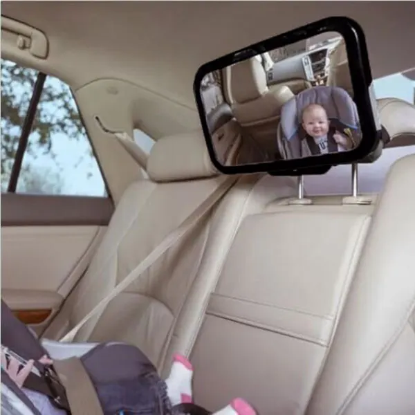  New Adjustable Car Back Seat Mirror Baby Facing Rear Ward View Headrest Mount Square Safety Kids Mo