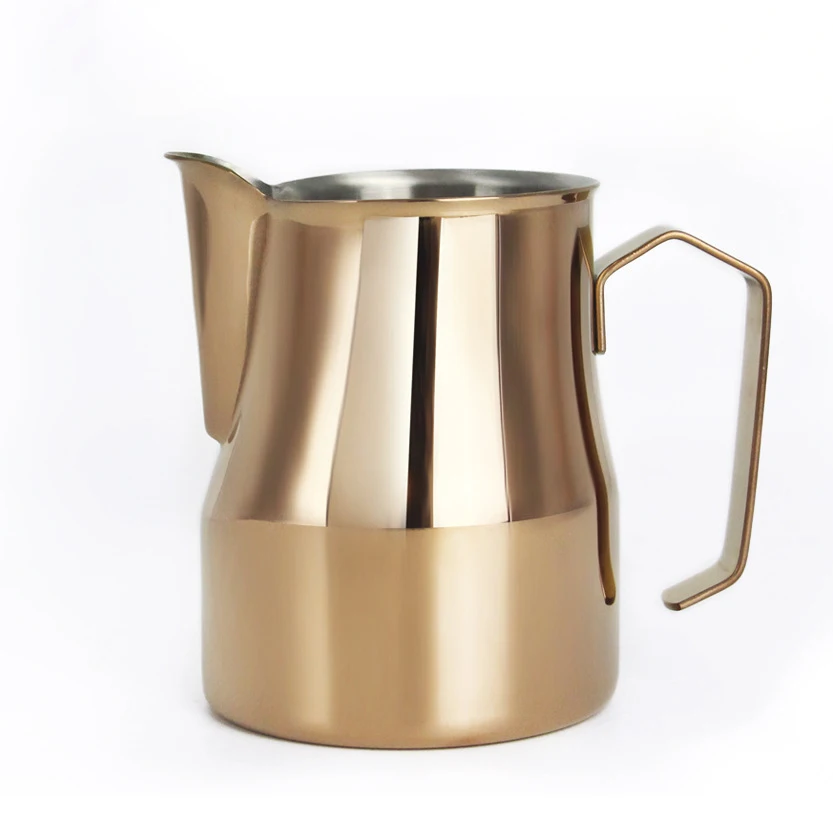 500ml 7Color Stainless Steel Espresso Coffee Pitcher Barista Kitchen Craft Scale Coffee Latte Milk Frothing Jug - Цвет: rose gold