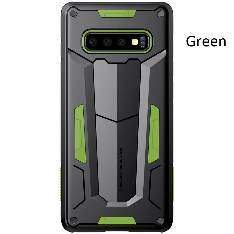 Green Nillkin Прочный Защитник чехол для samsung Galaxy S10 плюс жесткая армированный защита от падения ударопрочный чехол - Цвет: Green