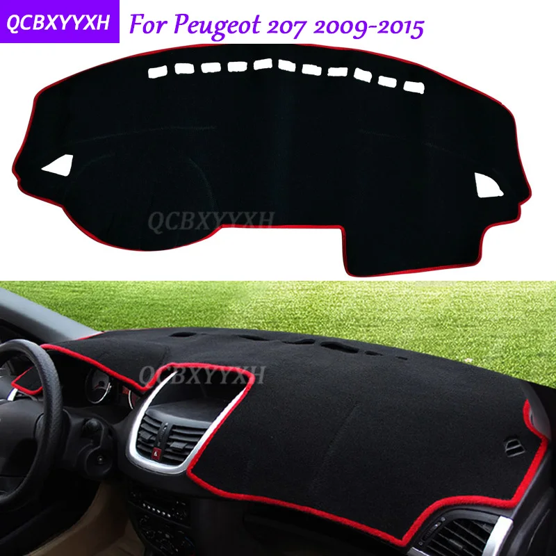 Для Peugeot 207 2009 2015 коврик для приборной панели защитный интерьер Photophobism затеняющая