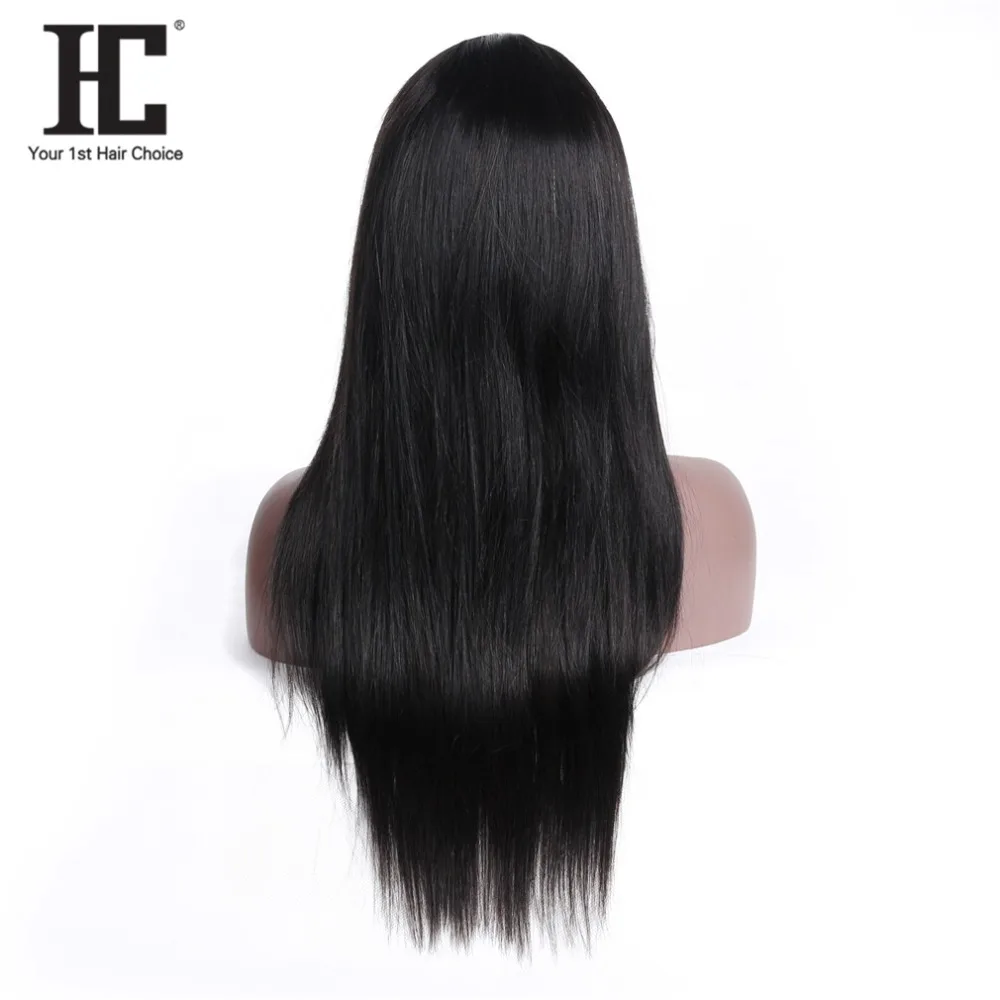 HC 360 Кружева Лобные Парики Для Черный Для женщин 150% плотность бразильский прямые волосы кружева фронтальной парики человеческих волос с