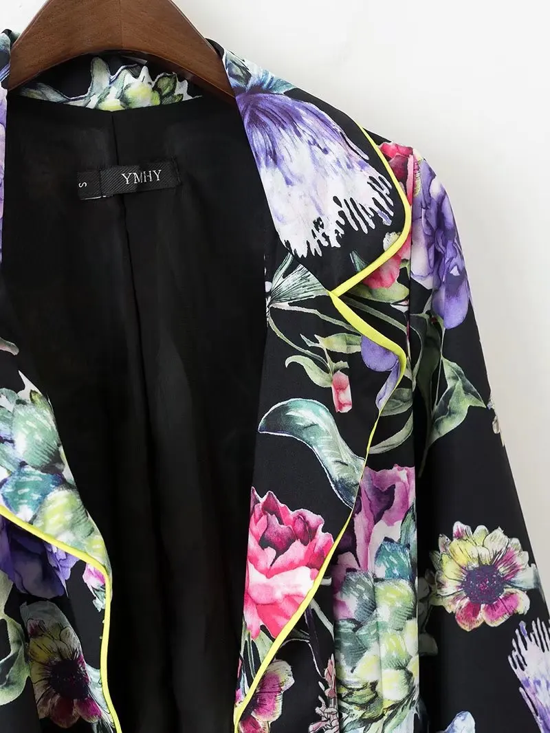 Women's Trench Long Printed Windbreaker Adjustable Waist Women Outwear Coats European Fashion Jacket Thin Robe 2018 New CH727 (7)